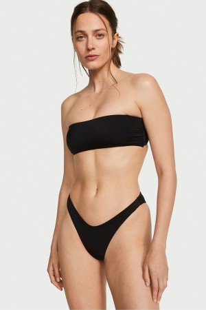 Victoria's Secret Bandeau Swim Bikiny Top Čierne | OBCKR-3904