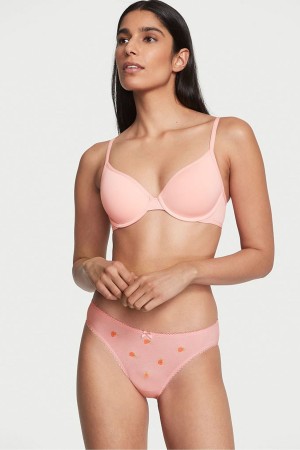 Victoria's Secret Bavlnene Bikiny Knickers Ruzove | EJXPD-9368