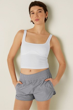 Victoria's Secret Bavlnene Contour Crop Top Tank Top Ruzove | KINGC-0762