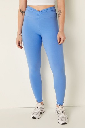 Victoria's Secret Bavlnene Twist Pásom Full Length Leggings Modre | SZPVI-5210