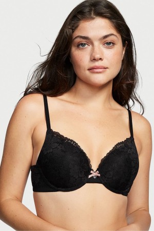 Victoria's Secret Body by Victoria Cipkovane Full Cup Push Up Bra Čierne | VKUZS-4879