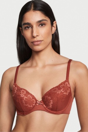 Victoria's Secret Body by Victoria Cipkovane Lightly Podsite Demi Bra Hnede | KLGZU-2391