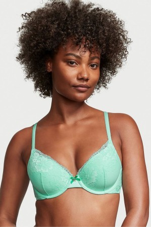 Victoria's Secret Body by Victoria Cipkovane Lightly Podsite Full Cup Bra Mätové Zelene | WTNFU-3107