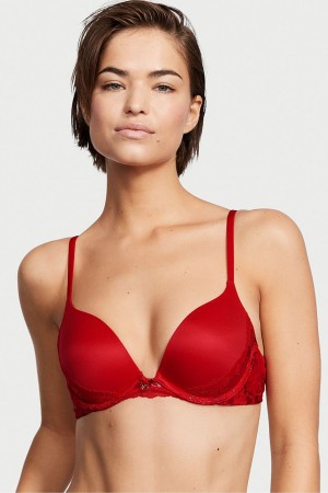 Victoria's Secret Body by Victoria Cipkovane Trim Push Up Bra Červené | USWFN-9107