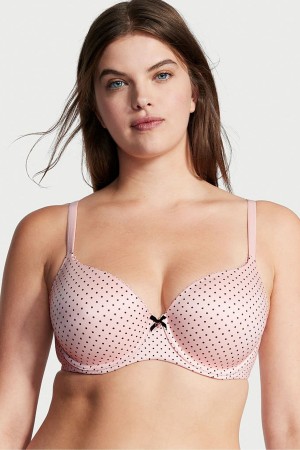 Victoria's Secret Body by Victoria Smooth Lightly Podsite Demi Bra Čierne Ruzove | IUFYN-1795