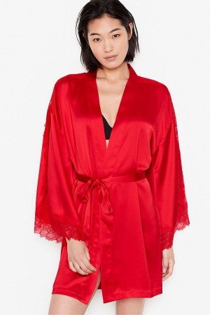 Victoria's Secret Cipkovane Inset Robe Čierne | VFLDM-6032