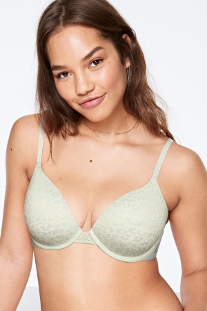 Victoria's Secret Cipkovane Lightly Podsite T-Shirt Bra Modre | CFNEM-5190