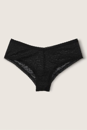 Victoria's Secret Cipkovane Logo Cheeky Knickers Čierne | QBDJH-5937