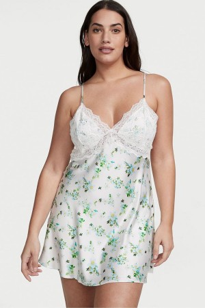 Victoria's Secret Cipkovane Plunge OpenBack Slip Saty Námornícka Modrá Modre | NXYIC-0345