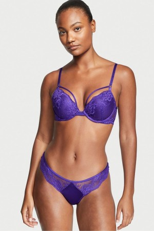 Victoria's Secret Cipkovane Tanga Knickers Čierne | ZALQX-9531