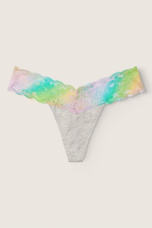 Victoria's Secret Cipkovane Trim Tanga Knickers Siva | RUXDO-4879