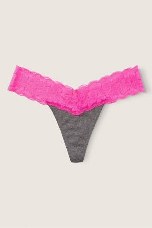 Victoria's Secret Cipkovane Trim Tanga Knickers Ruzove | BPGFJ-0192