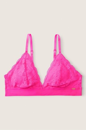 Victoria's Secret Cipkovane Unlined Triangle Bralette Ruzove | JKMNA-8473