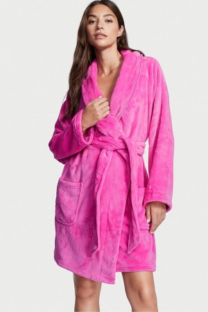 Victoria's Secret Cosy Kratke Dressing Gown Čierne | SDUIN-1256