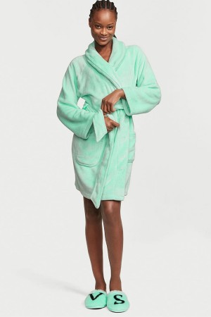 Victoria's Secret Cosy Kratke Dressing Gown Čierne | XCEOB-2963