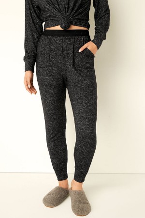 Victoria's Secret Cosy Pyjama Bottoms Čierne | SUEKP-4938