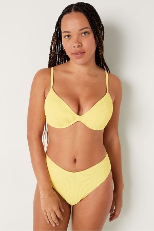 Victoria's Secret Crinkle Bikiny Top Ruzove | XDAUR-3041