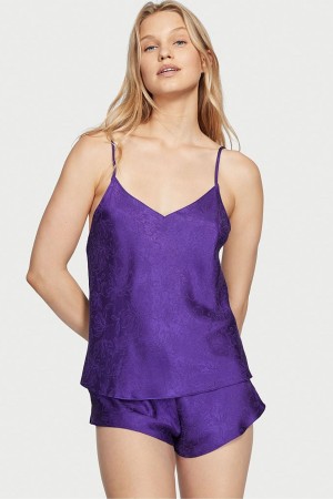 Victoria's Secret Draped Back Satin Cami Set Nachový | JCIWM-2184