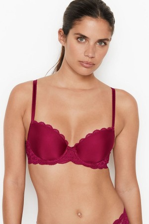 Victoria's Secret Dream Angels Smooth Cipkovane Wing Lightly Podsite Demi Bra Čierne | XEZJC-9418