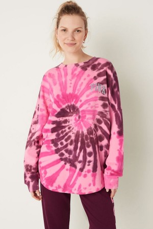 Victoria's Secret Fleece Long Sleeve Oversized Sweatshirt Zelene | CASLB-6372