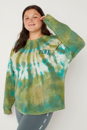 Victoria's Secret Fleece Long Sleeve Oversized Sweatshirt Zelene | FJMTK-4279