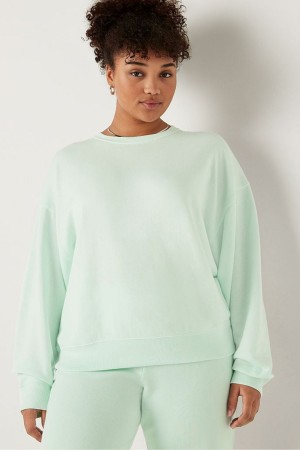 Victoria's Secret Fleece Long Sleeve Sweatshirt Zelene | XSTNC-0413