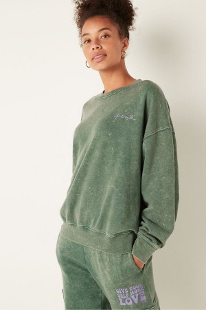 Victoria's Secret Fleece Long Sleeve Sweatshirt Čierne | HNWOX-1049