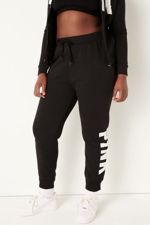 Victoria's Secret Fleece Lounge Jogger Čierne | WRXVL-5102