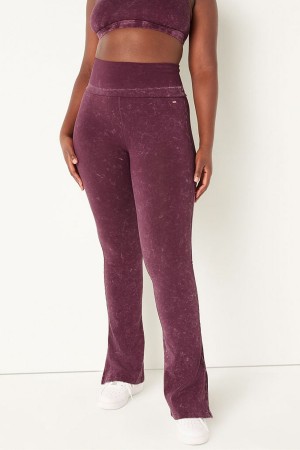 Victoria's Secret Foldover Flare Legging Bordove Červené | HCGRY-1605