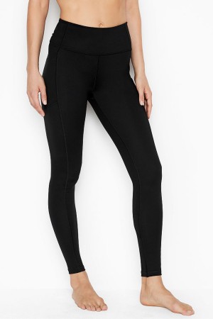 Victoria's Secret High Pásom Legging Čierne | QXLNR-4381