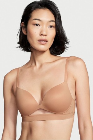 Victoria's Secret Incredible Smooth Non Wired Push Up Bra Toasted Sugar Nude | YWLDA-2896