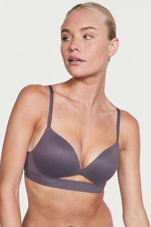 Victoria's Secret Incredible Smooth Non Wired Push Up Bra Siva | YFLQD-7416