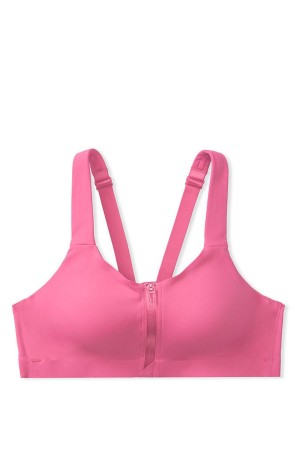 Victoria's Secret Knockout High Impact Racerback Zip Up Sports Bra Marhule Oranžové | DSBOK-4268