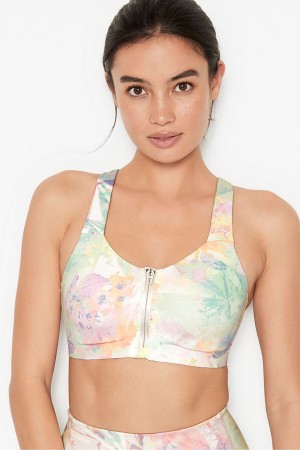 Victoria's Secret Knockout High Impact Racerback Zip Up Sports Bra Marhule Oranžové | ALBCX-9365