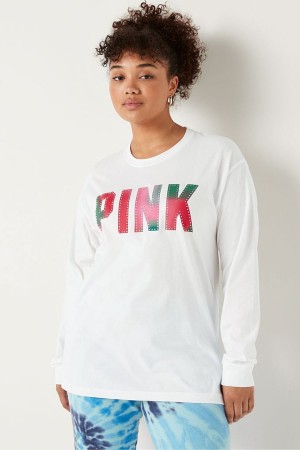 Victoria's Secret Long Sleeve T-Shirt Nachový | MUCVW-6495