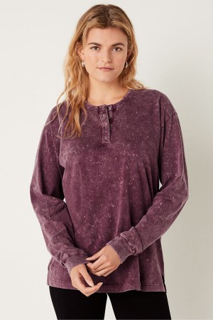 Victoria's Secret Long Sleeve T-Shirt Čierne | UGXAW-9047