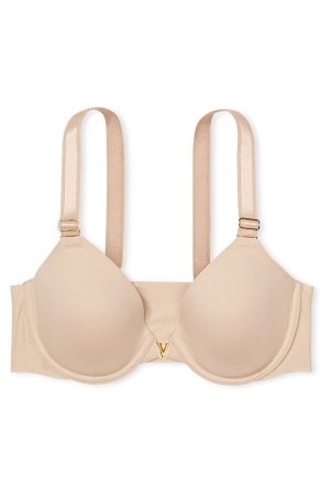 Victoria's Secret Love Cloud Front Zapinanie Lightly Podsite Full Coverage Bra Čierne | FAXLY-4208