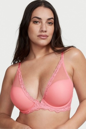 Victoria's Secret Love Cloud Love Cloud Lightly Podsite Plunge Bra Modre | XGLOE-0396