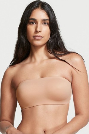 Victoria's Secret Love Cloud Smooth Lightly Podsite Non Wired Strapless Bra Sweet Nougat Nude | SEKGZ-4269