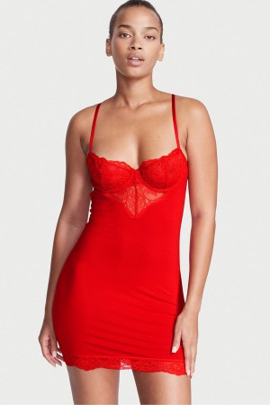 Victoria's Secret Modal Cipkovane Mini Slip Červené | HADUE-3806