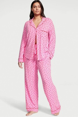 Victoria's Secret Modal Long Pyjamas Ruzove | TVDAH-6537