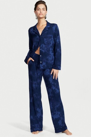 Victoria's Secret Modal Long Pyjamas Siva | ABRGO-9276