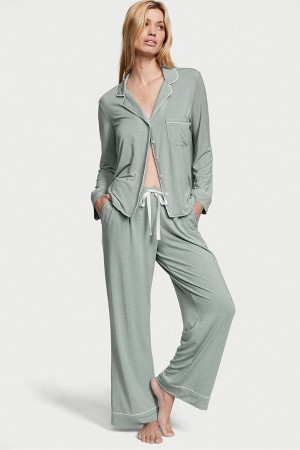 Victoria's Secret Modal Long Pyjamas Siva | UWRKC-5364