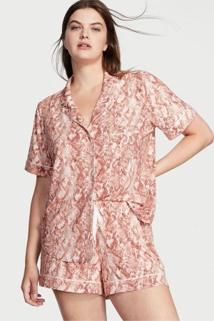 Victoria's Secret Modal Pyjama Kratke Pyjamas Set Čierne | LYNFS-4371