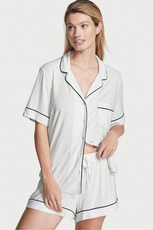 Victoria's Secret Modal Pyjama Kratke Pyjamas Set Čierne | BDKJQ-3604