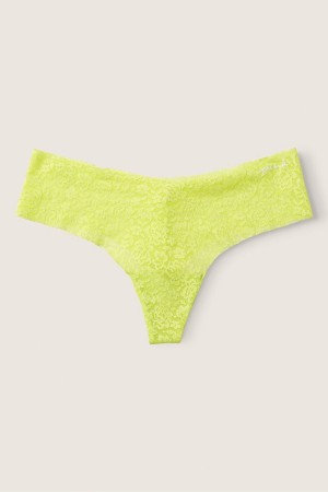 Victoria's Secret No-Show No Show Tanga Cipkovane Knickers Zelene | CJHWK-0576