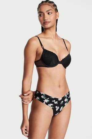 Victoria's Secret No-Show No Show Tanga Knickers Čierne | QDNJZ-1273