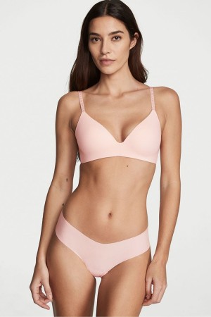 Victoria's Secret No-Show Rebrovaný No Show Tanga Knickers Ruzove | LMFGQ-5403