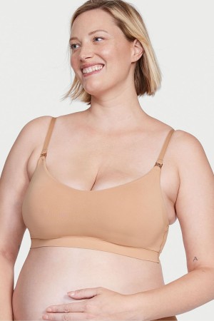 Victoria's Secret Non Wired Nursing Bra Sweet Praline Nude | XPFZY-0271