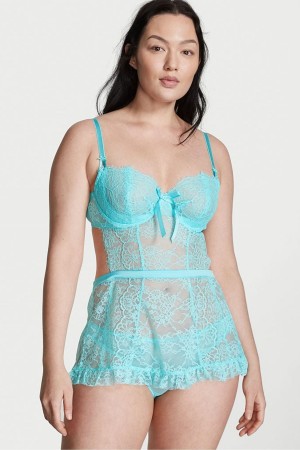 Victoria's Secret Open Back Babydoll Modre | PLSYF-3298